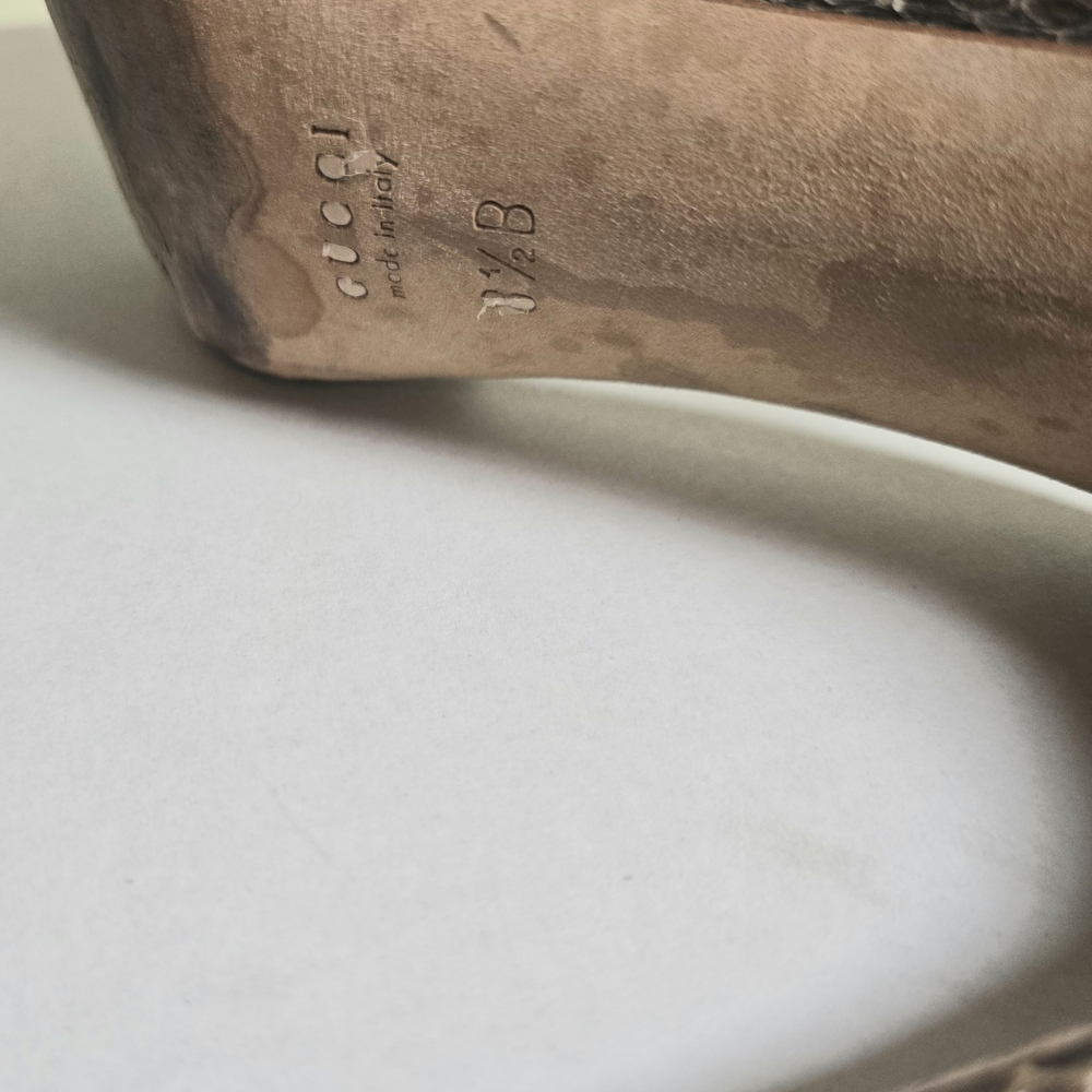 Vintage Gucci Brown Snakeskin Women's Heels - Picture 7 of 7